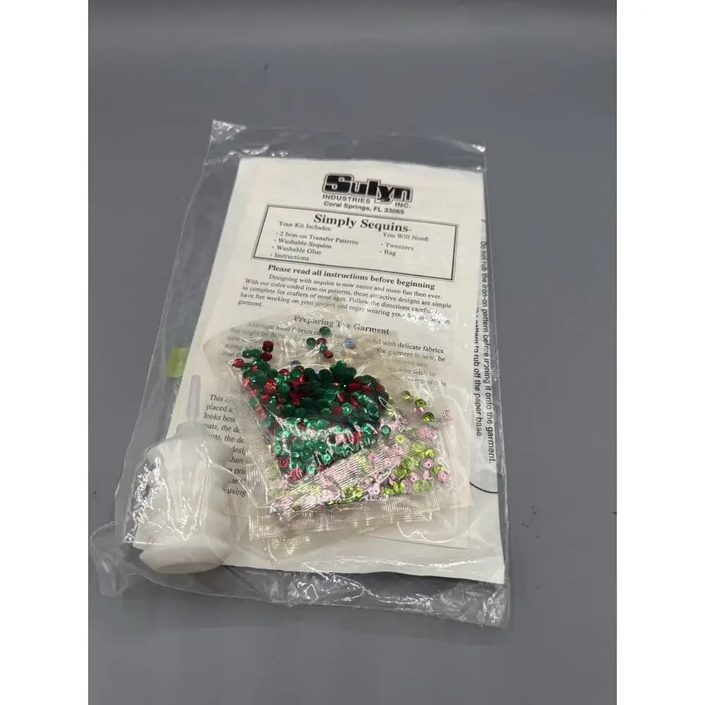 Sulyn Simply Sequins Iron-On Sequin Craft Kit Ornament 022 Made in USA